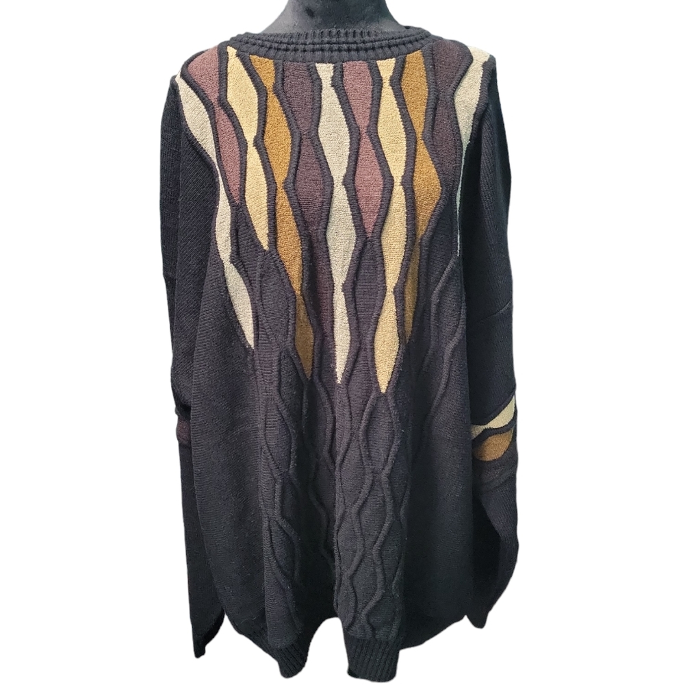 Protege Collection Vintage 90s Coogi Style Knit Sweater 3XL
